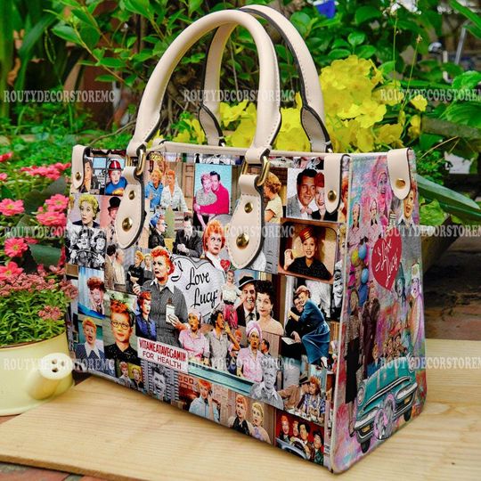 I Love Lucy Series Women Leather Handbag,I Love Lucy Lover Handbag, Gift For Mom