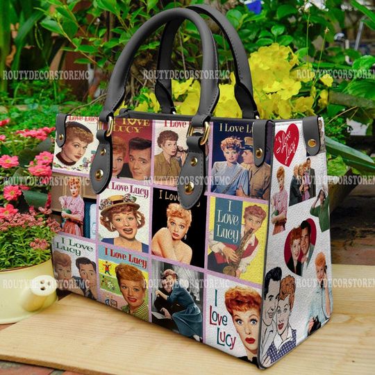 I Love Lucy Series Women Leather Handbag,I Love Lucy Lover Handbag, Gift For Mom