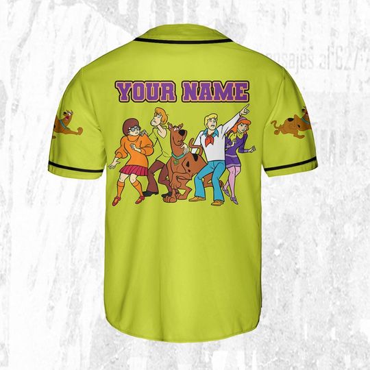 Personalize Scooby-Doo Funny Horizontal Symbol Text Green Color