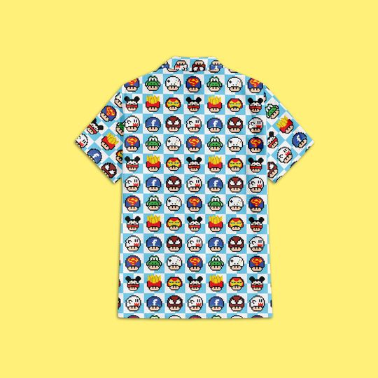 All in one Toad Pixel Art Shirt, Toad in Multiverse Hawaiian Shirt