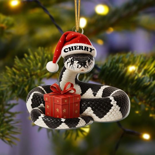 Personalized Ball Python Christmas Ornament: Reptile Lover Gift