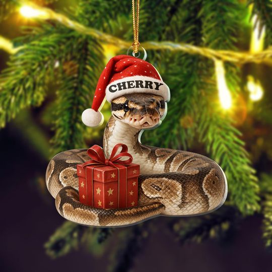 Personalized Ball Python Christmas Ornament: Reptile Lover Gift
