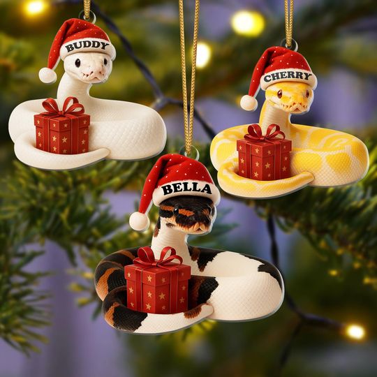 Personalized Ball Python Christmas Ornament: Reptile Lover Gift