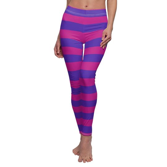 Halloween Cheshire Cat Leggings, Alice in Wonderland Costume, Disney Workout Pants