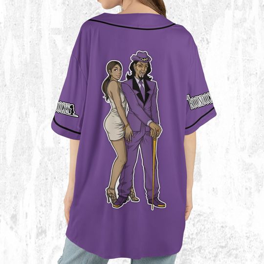 Custom Cartoon Boondocks Slickback Purple Simple Baseball, It Ain't About Lock - It's About Heart Cartoon Baseball Jersey Team Fans Gift