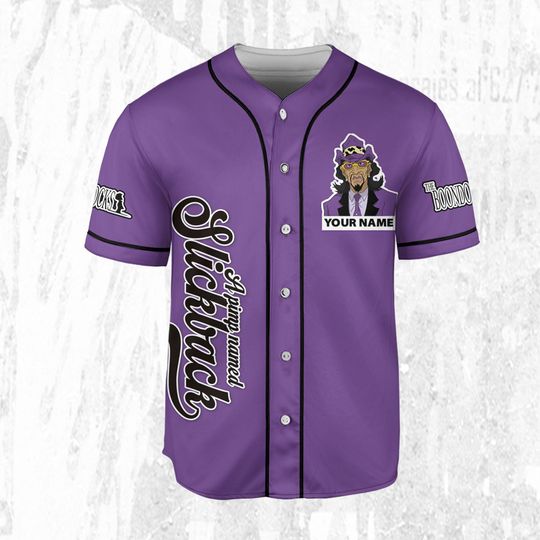 Custom Cartoon Boondocks Slickback Purple Simple Baseball, It Ain't About Lock - It's About Heart Cartoon Baseball Jersey Team Fans Gift