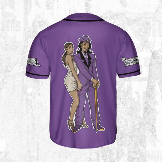 Custom Cartoon Boondocks Slickback Purple Simple Baseball, It Ain't About Lock - It's About Heart Cartoon Baseball Jersey Team Fans Gift