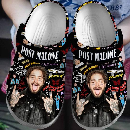 Post Malone Clogs, Posty Clogs, Post Malone Sandals, Post Malone Tour Shoes, Posty Howdy Gift, Post Malone Merch, Post Malone Fan