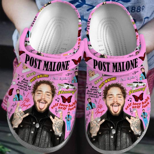 Post Malone Clogs, Posty Clogs, Post Malone Sandals, Post Malone Tour Shoes, Posty Howdy Gift, Post Malone Merch, Post Malone Fan