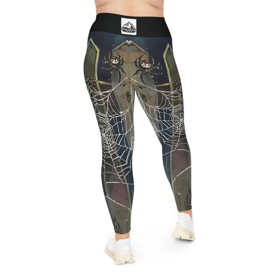 Women’s Caffeinated Spiderweb Leggings Slim Fit Activewear