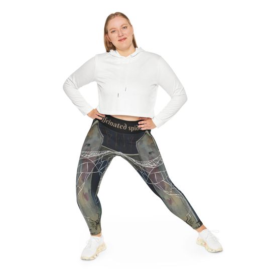 Women’s Caffeinated Spiderweb Leggings Slim Fit Activewear