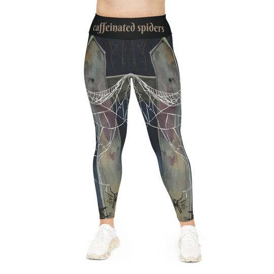 Women’s Caffeinated Spiderweb Leggings Slim Fit Activewear