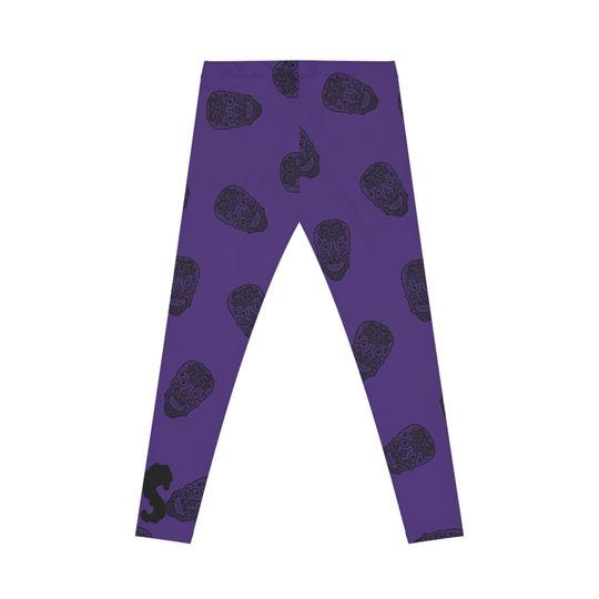 Sugar Skull Polka Dot Leggings: Goth Halloween Style