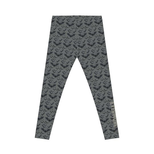 Gothic Bat Print Leggings: Gothcore Yoga Pants