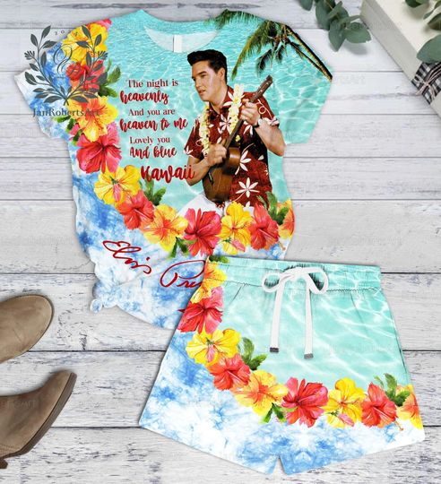 Elvis Presley T-Shirt, Elvis Pajamas Set, Elvis Presley Short, Elvis Presley Holiday Pajamas, Elvis Shirt, Elvis Matching Pajamas Set
