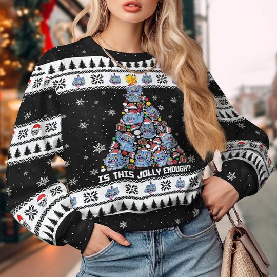 Christmas Derpy Tiger Kids Ugly Sweater, Blue Tiger Kpop Cosplay Kids Sweater, Demon Hunter Costume, Neon Demon Tiger Shirt, Xmas Gift