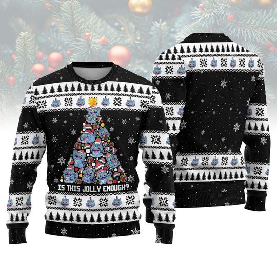 Christmas Derpy Tiger Kids Ugly Sweater, Blue Tiger Kpop Cosplay Kids Sweater, Demon Hunter Costume, Neon Demon Tiger Shirt, Xmas Gift