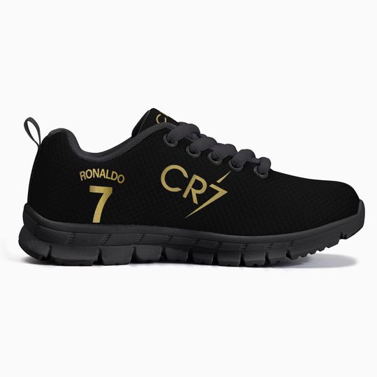 Ronaldo  Kids' Lightweight Mesh Sneakers - Black
