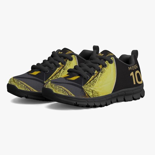 Messi Kids' Lightweight Mesh Sneakers - Black