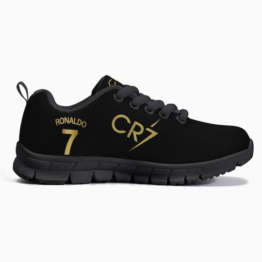 Ronaldo  Kids' Lightweight Mesh Sneakers - Black