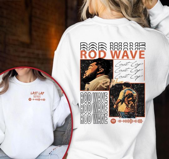 Vintage Rod Wave Tour Sweatshirt, Last Lap Tour Double Sided Sweatshirt