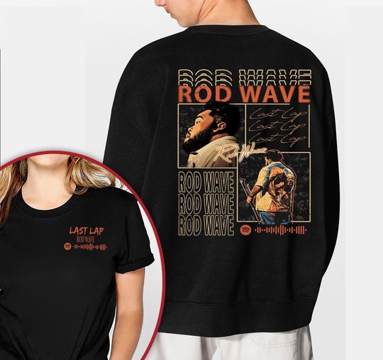 Vintage Rod Wave Tour Sweatshirt, Last Lap Tour Double Sided Sweatshirt