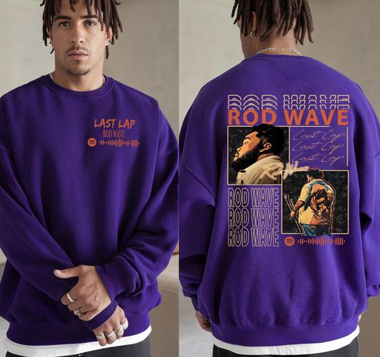 Vintage Rod Wave Tour Sweatshirt, Last Lap Tour Double Sided Sweatshirt