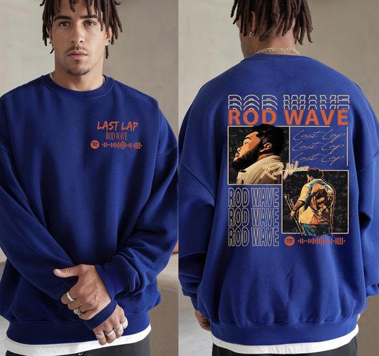 Vintage Rod Wave Tour Sweatshirt, Last Lap Tour Double Sided Sweatshirt