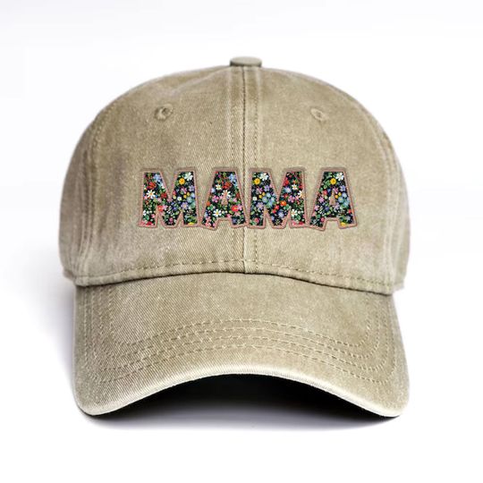 Personalized Mothers Day Embroidered Hat, Mama Vintage Baseball Hat, Gift For New Mom, Pregnancy Announcement, Mothers Day Gift