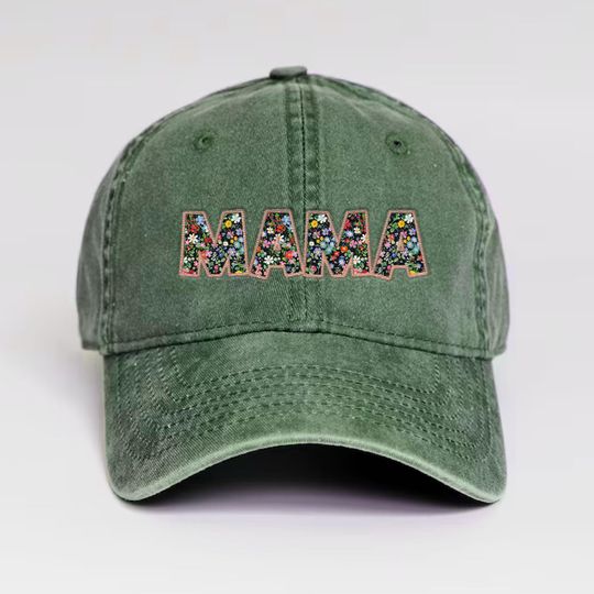 Personalized Mothers Day Embroidered Hat, Mama Vintage Baseball Hat, Gift For New Mom, Pregnancy Announcement, Mothers Day Gift