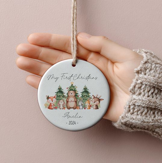 Personalized Baby Ornament 2025, Custom Name Newborn First Christmas Keepsake, Unique Gift for Parents & Family, Printed One Side