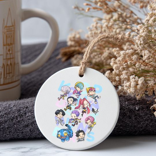 Huntrix Demon Hunter Ornament, Gift for Her, Printed One Side