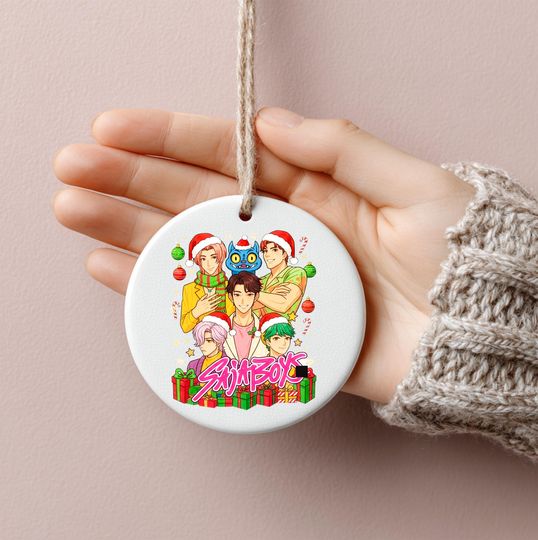 Anime Inspired Demon Hunter Ornament, Porcelain Huntrix Charm, Printed One Side