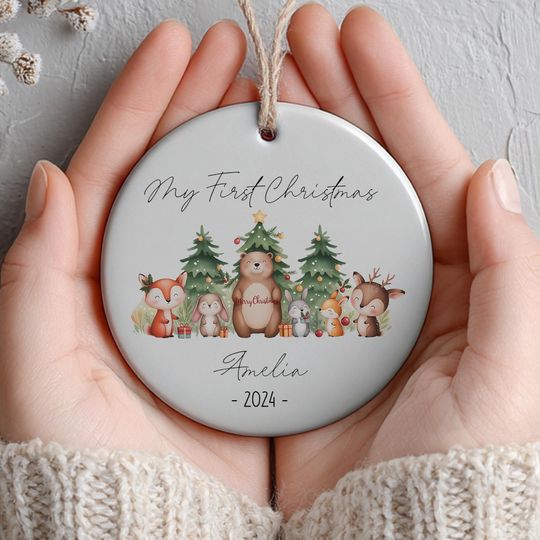 Personalized Baby Ornament 2025, Custom Name Newborn First Christmas Keepsake, Unique Gift for Parents & Family, Printed One Side