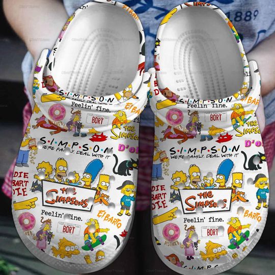 The Simpsons Clogs, The Simpsons Sandals, The Simpsons Fans Gifts, The Simpsons Summer Shoes, Mens Sandals, Womens Sandals