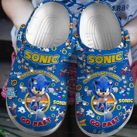 Sonic Clogs, Sonic The Hedgehog Clogs, Women Men Clogs, Sandals Clog, Sonic Video Game Clogs, Sonic Gift