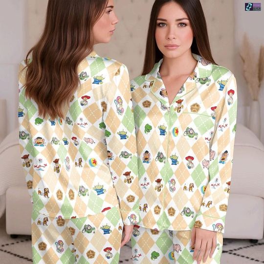 Disneyland Toy Story Christmas Pajamas Set, Pixar Buzz Lightyear Xmas Pajamas, Youve Got A Friends In Me, Disneyland Family Matching Pajamas