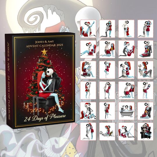 The Nightmare Before Christmas Advent Calendar 2025, 24 Spooky Holiday Surprises for Fans of Jack And Sally, Love & Mischief Advent Calendar