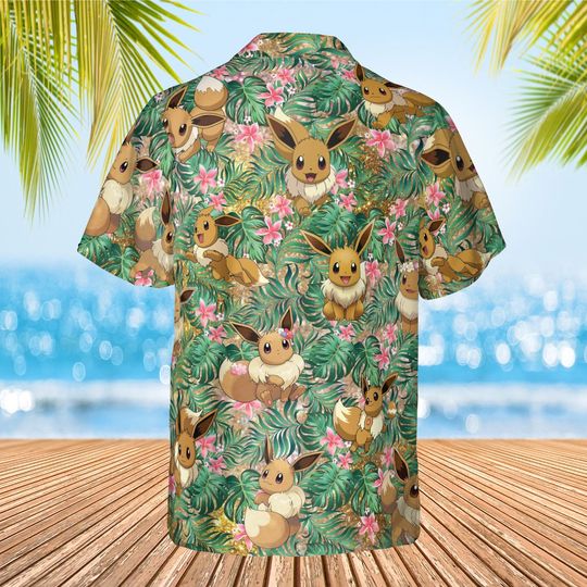 Eevee Hawaiian Shirt, Eevee Evolution Hawaiian Shirt