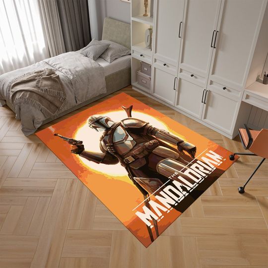 Star Wars Mandalorian Rug, Movie Decor, Fantastic Rug, Movie Rug