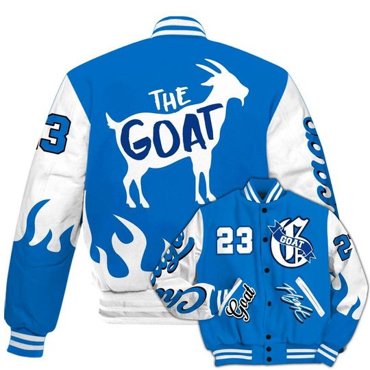 Dunkare Blueberry 12s Baseball Varsity Jacket, G.O.A.T Flight Streetwear Graphic All Over Print Letterman Jackets