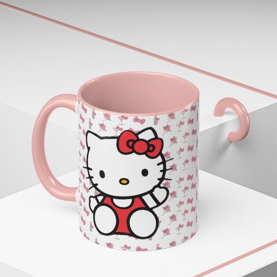 Hello Kitty Cute Cartoon Iconic Kitty Accent Coffee Mug