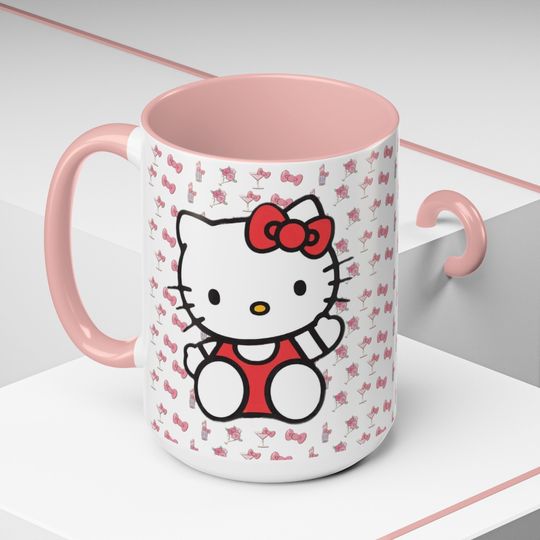 Hello Kitty Cute Cartoon Iconic Kitty Accent Coffee Mug