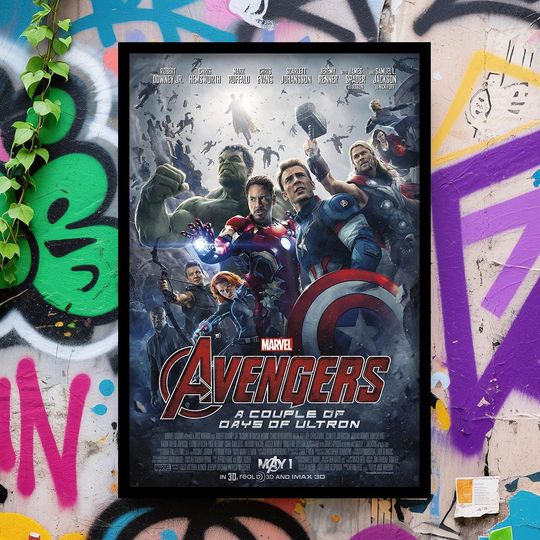 2015 Marvel Avengers Age of Ultron Poster Iron Man Captain America Wall Art Vintage Movie Poster
