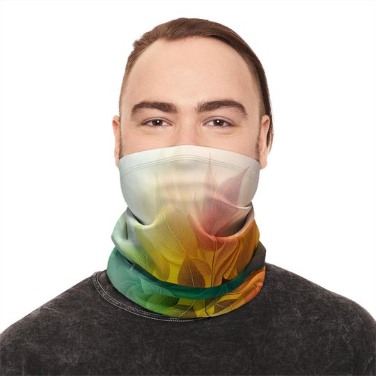 Plants Design Winter Neck Gaiter: Unisex Adjustable Scarf Wrap