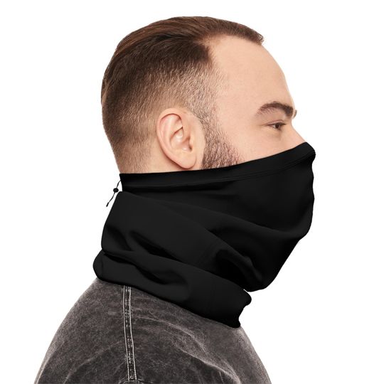 Winter Neck Gaiter: Fleece Flower Face Mask with Drawstring