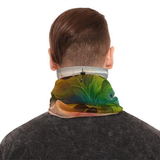 Plants Design Winter Neck Gaiter: Unisex Adjustable Scarf Wrap