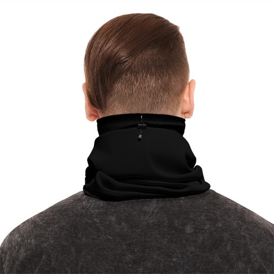 Winter Neck Gaiter: Fleece Flower Face Mask with Drawstring