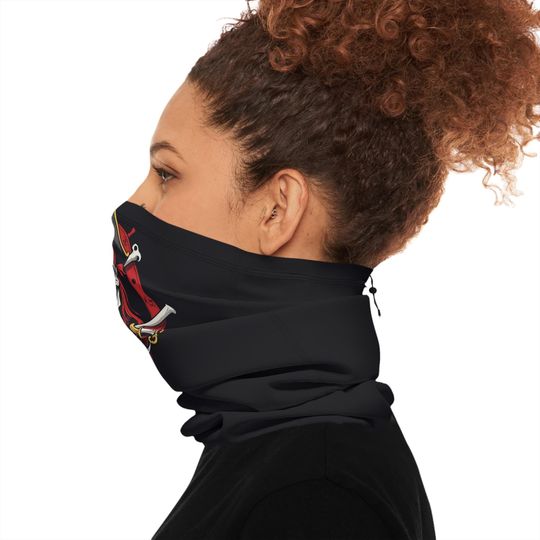 Pirate Neck Gaiter, Ski Mask, Face Covering, Winter Gear Accessory, Halloween Costume