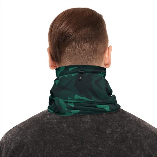 Winter Neck Gaiter With Drawstring Camo Forest